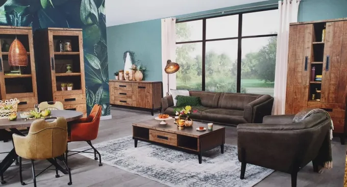 WoonMax Union dressoir 2 deurs/3 laden lamulux mango