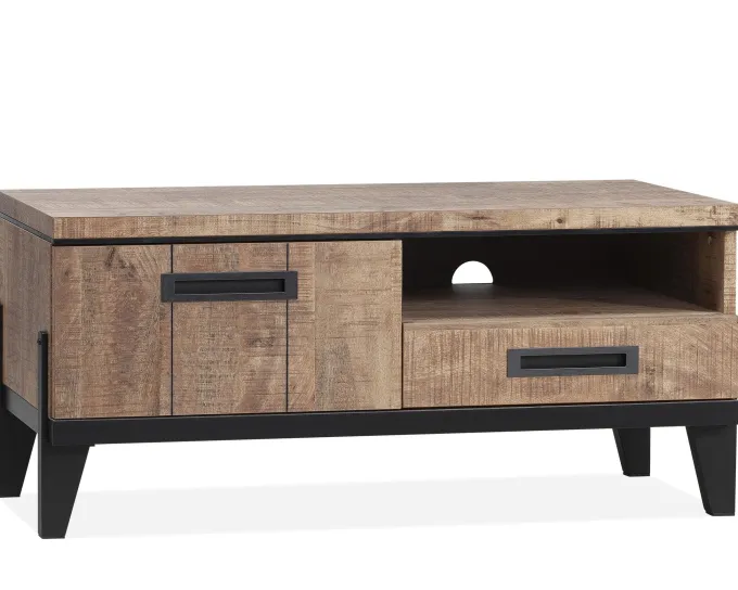 WoonMax Union tv kast klein 1 dr/1 la/1 open - Lamulux Mango