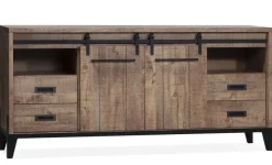 WoonMax Vigo Dark Mango Dressoir met 2 deuren en 4 lades van Lamulux