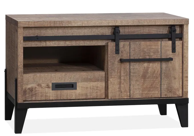 WoonMax Vigo Dark Mango TV-kast klein 1 deur en 1 lade van Lamulux