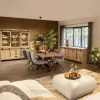 WoonMax Vitrinekast Cottage Natur 180 cm