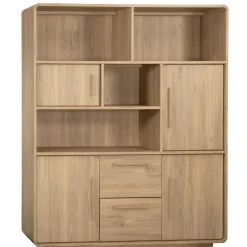 WoonMax Wandkast Pretoro Old Oak 4 deuren, 2 laden en 4 open vakken