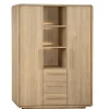 WoonMax Wandkast Pretoro Old Oak 3 deuren, 3 laden en 3 open vakken