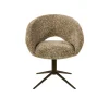 WoonStijl Armstoel Cupa draaibaar Delviro Delviro champagne - frame bruin