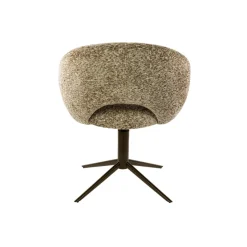 WoonStijl Armstoel Cupa draaibaar Delviro Delviro champagne - frame bruin