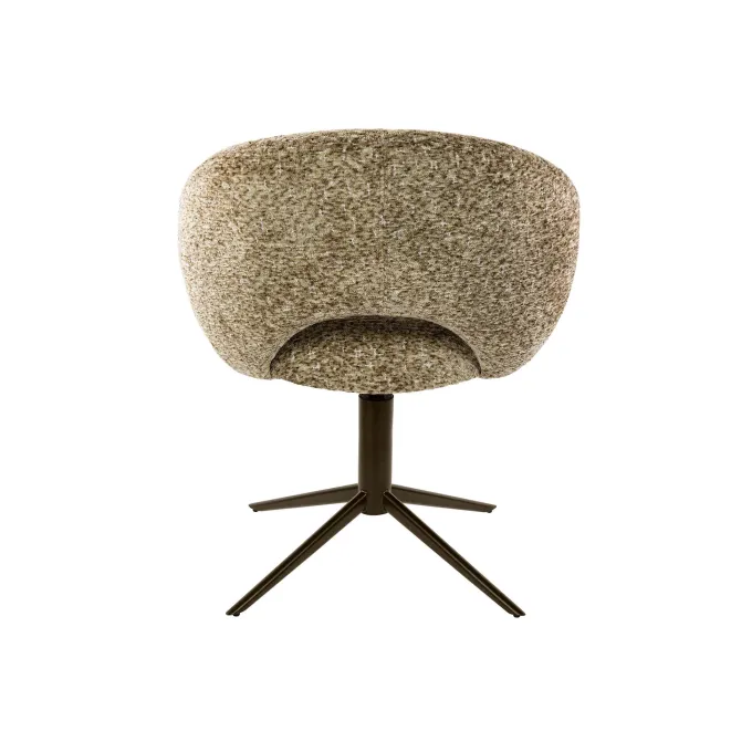 WoonStijl Armstoel Cupa draaibaar Delviro Delviro champagne - frame bruin