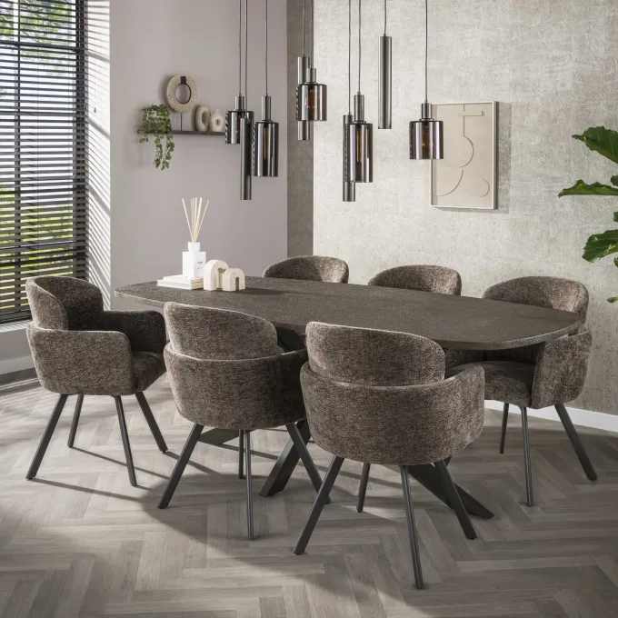 WoonStijl Armstoel Embrace draaibaar - Hoven taupe