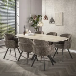 WoonStijl Armstoel Embrace draaibaar - Hoven taupe