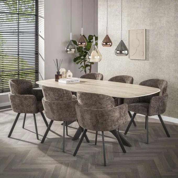 WoonStijl Armstoel Embrace draaibaar - Hoven taupe