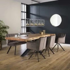 WoonStijl Armstoel raster draaibaar velvet antraciet