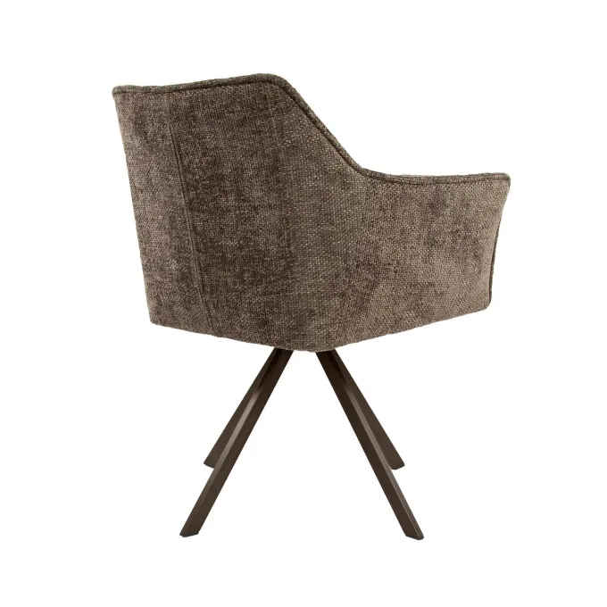 WoonStijl Armstoel Raster draaibaar Hoven taupe-bruin frame
