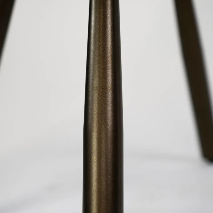 WoonStijl Armstoel Raster wieltjes Alura Zand met bruin frame