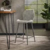 WoonStijl Barstoel boucle lendesteun grijs