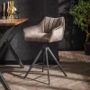 WoonStijl Barstoel cinema draaibaar velvet antraciet