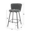WoonStijl Barstoel Curve Boucle grijs