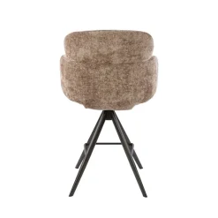 WoonStijl Barstoel Flex draaibaar Hoven champagne - frame bruin