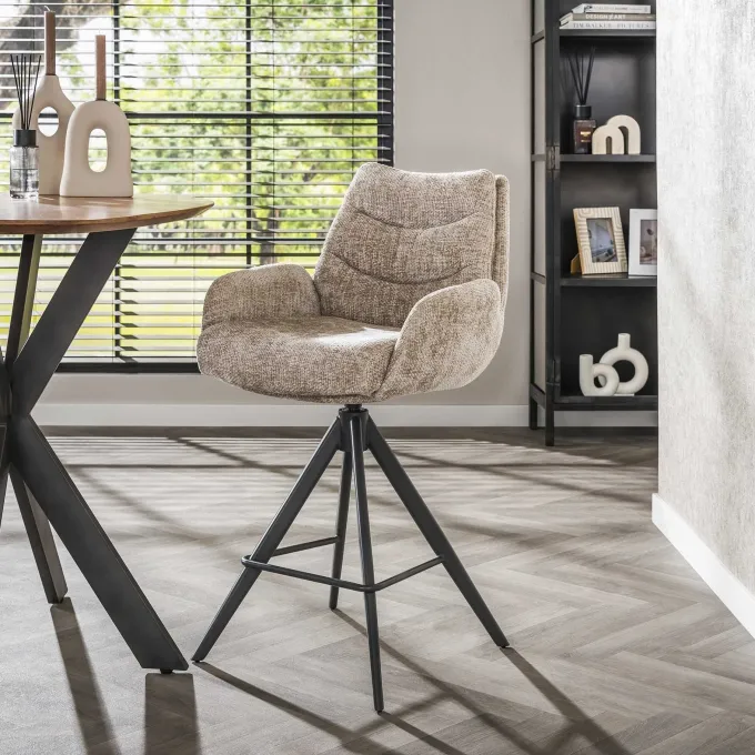 WoonStijl Barstoel lounge Rich zand