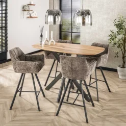 WoonStijl Barstoel raster draaibaar Rich Taupe