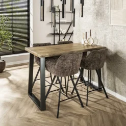 WoonStijl Barstoel raster draaibaar Rich Taupe