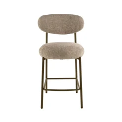 WoonStijl Barstoel Round Cargo zand - frame bruin
