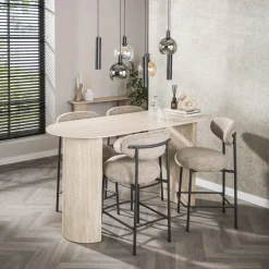 WoonStijl Barstoel Round Cargo zand