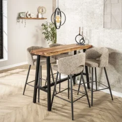 WoonStijl Barstoel Salon Tissee cargo zandkleur