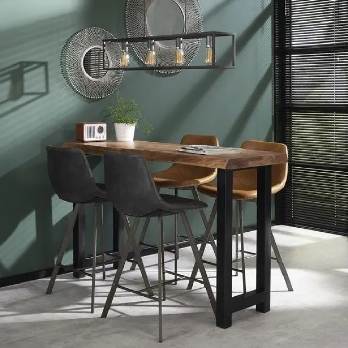 WoonStijl Barstoel zig-zag bruin