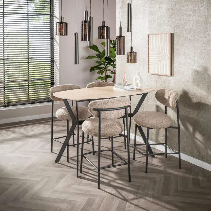 WoonStijl Bartafel Romano deens ovaal 140cm