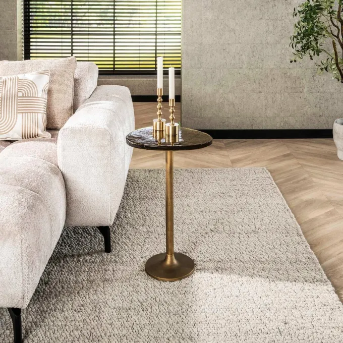 WoonStijl Bijzettafel L Eclipse goud antiek finish