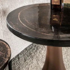 WoonStijl Bijzettafel M druppel Eclipse koper antiek finish