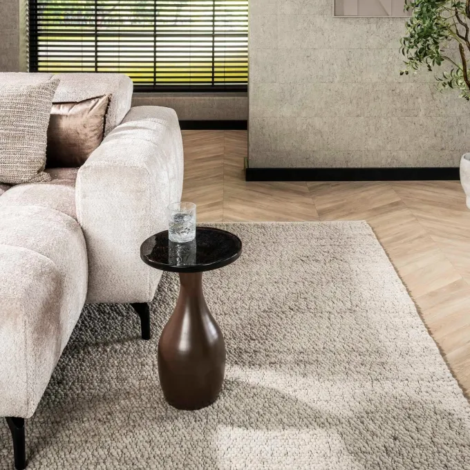 WoonStijl Bijzettafel S druppel Eclipse koper antiek finish