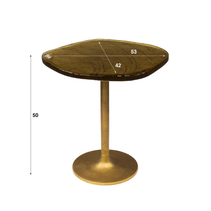 WoonStijl Bijzettafel S Eclipse goud antiek finish
