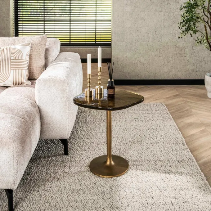WoonStijl Bijzettafel S Eclipse goud antiek finish