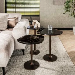 WoonStijl Bijzettafel S Eclipse koper antiek finish
