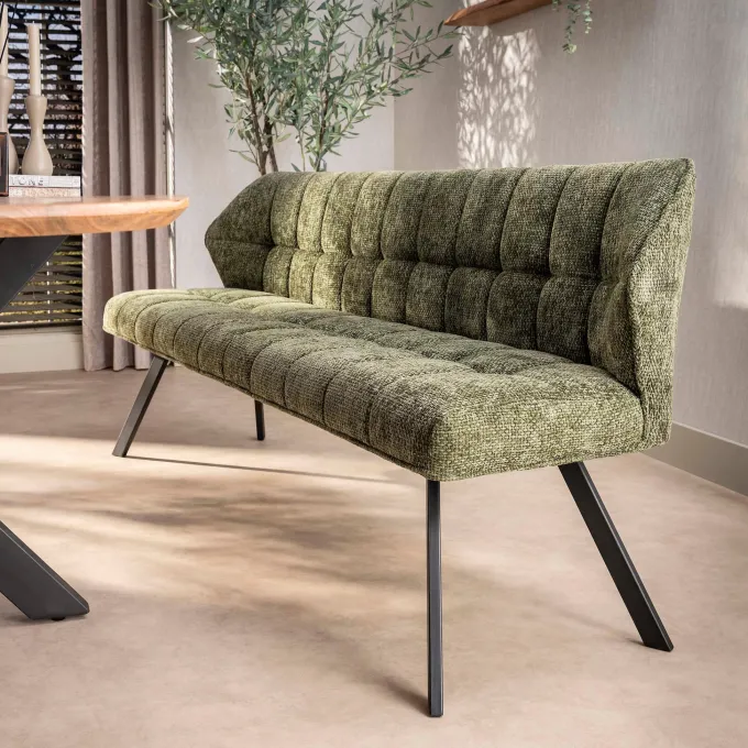 WoonStijl Eetkamerbank Raster 180 cm Hoven groen