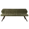 WoonStijl Eetkamerbank raster 180 Hoven groen-bruin frame