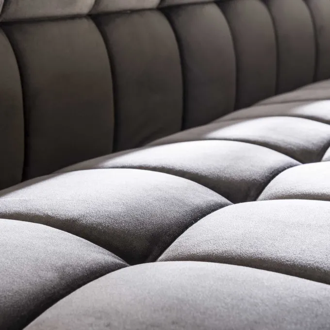 WoonStijl Eetkamerbank Raster 180 Velvet Antraciet - Luxe en Comfort