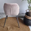 WoonStijl Eetkamerstoel Lende Boucle zandkleur
