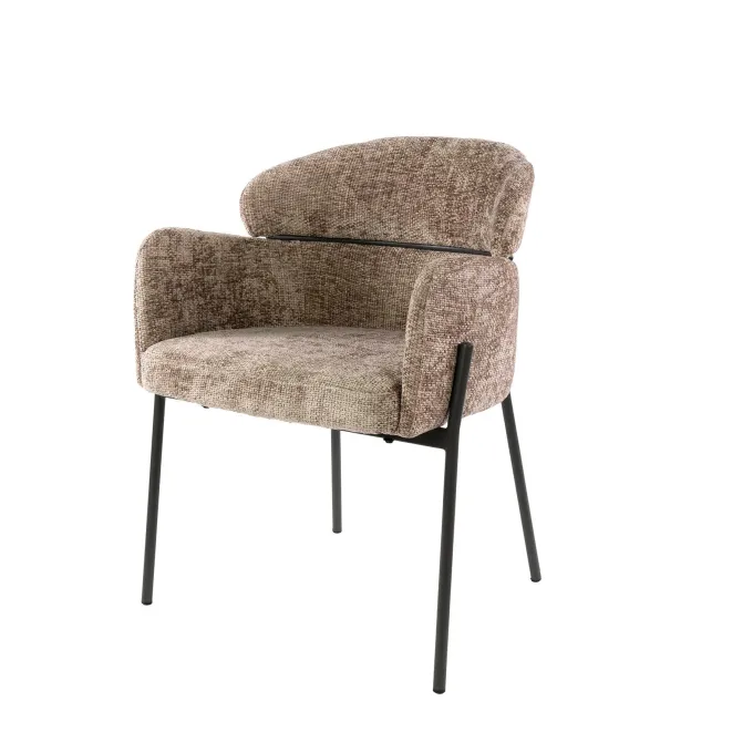 WoonStijl Eetkamerstoel ronde rug Curva Hoven Champagne