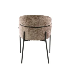 WoonStijl Eetkamerstoel ronde rug Curva Hoven Champagne