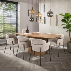 WoonStijl Eetkamerstoel ronde rug Curva Hoven Zand