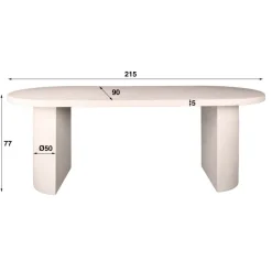 WoonStijl Eetkamertafel arch stone 215x90cm