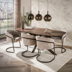 WoonStijl Eetkamertafel 215 Arhus solid bruin