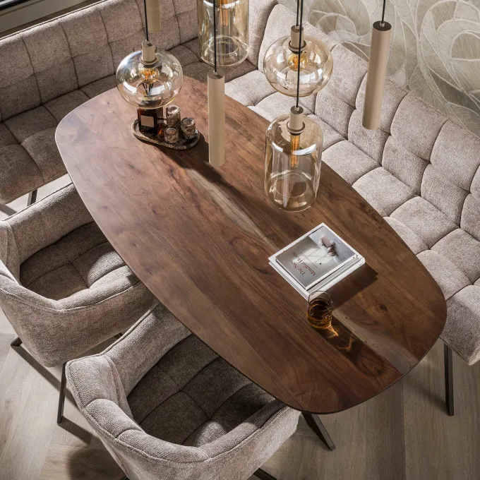 WoonStijl Eetkamertafel 150 Arhus solid bruin