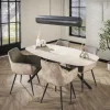 WoonStijl Eetkamertafel 180 ceramic travertinlook