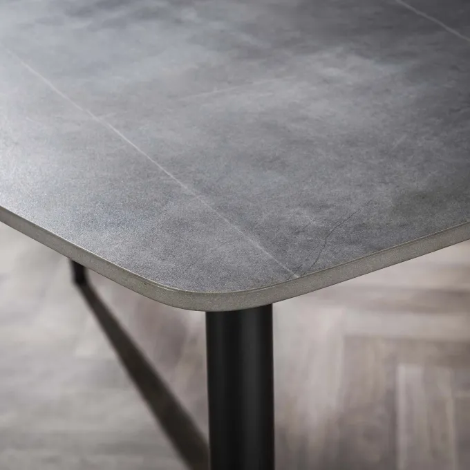 WoonStijl Eetkamertafel 140 Ceramic natural lichtgrijs