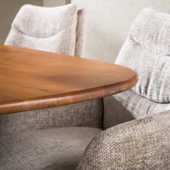 WoonStijl Eetkamertafel 215 Cliff ovale buis mango