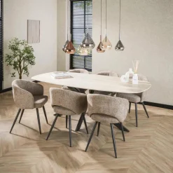 WoonStijl Eetkamertafel 215 deens ovaal Romano