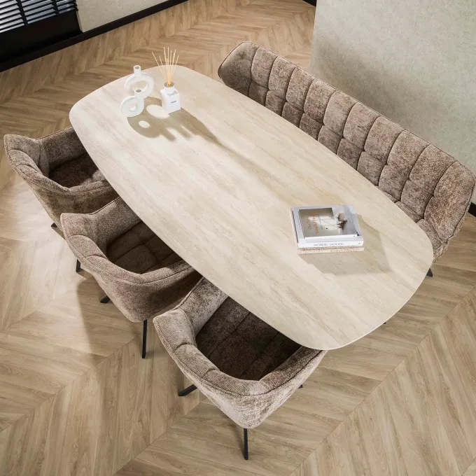 WoonStijl Eetkamertafel 215 deens ovaal Romano
