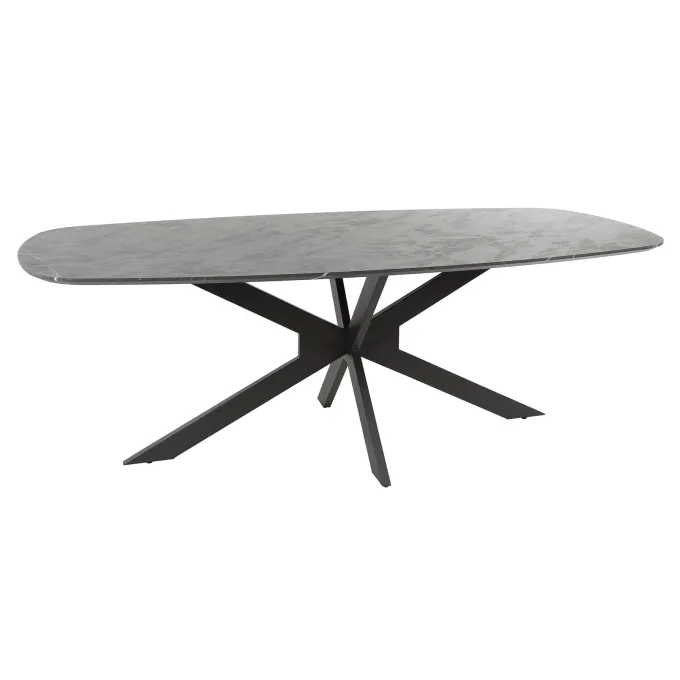 WoonStijl Eetkamertafel 215 deens ovaal zwart bruin